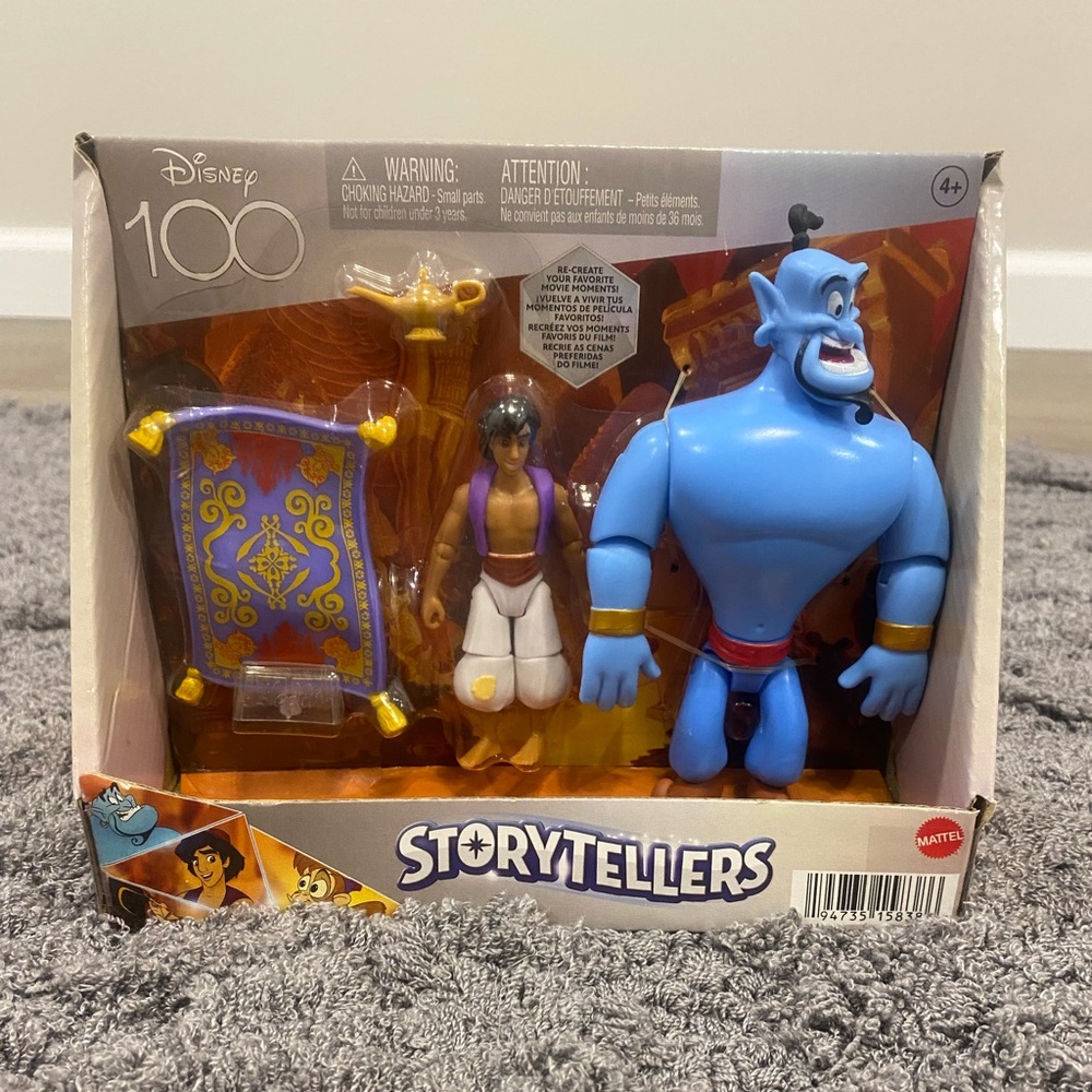 Mattel Disney Storytellers Aladdin & Genie Playset - Blue and Purple